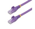 StarTech.com Cat6 Straight Male RJ45 to Straight Male RJ45 Ethernet Cable, U/UTP, Purple PVC Sheath, 1.5m, CMG Rated