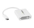 Adapter, USB-C Plug - DVI Socket, 1920 x 1200, White