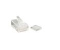 Stranded Modular Plug Connector, 50pcs Cat.6 RJ45 Transparent