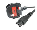 IEC-Gerätekabel UK-Stecker Typ G (BS1363) - IEC 60320 C5 2m Schwarz