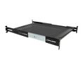 Belüftetes verschiebbares Montageregal für Server-Racks, 610mm, Schwarz