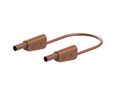 Test Lead, Shrouded, Zinc Copper / Gold-Plated, 1m, 1kV, 32A, 2.5mm², PVC, Brown