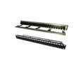 Empty 24 Port Cat6 Coupler Patch Panel, 483x12.5x45mm, Black