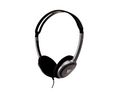 Hörlurar, On-Ear, Stereokontakt 3.5 mm, Black / Grey