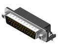 D-Sub Connector with Hex Screw, 8mm, Angled, Plug, DB-25, PCB Pins