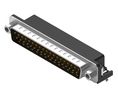 D-Sub Connector with Hex Screw, 8mm, Angled, Plug, DC-37, PCB Pins