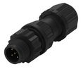 Circular Connector, M12, Plug, Straight, Poles - 5, Solder, Panel Mount