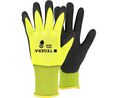 Tegera TEGERA Yellow, Black Spandex, Polyester Spandex, Polyester Work Gloves, Size 12, Nitrile Foam Coating, Pack of 12 pairs