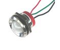 PL22SL Series Stainless Steel Panel LightRed, Green Panel LED, Wire Termination12 V, IP6722