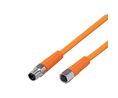 ifm electronic Male 1 way M8 to Female 1 way M8 Sensor Actuator Cable, 0.6 m, Gerade Leiter, 600mm, IP65 / IP67 / IP68 / IP69K, Orange