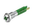 17-00 Series Green Panel Mount Indicator, 24, 6 Mounting Hole Size, Plug-In Termination, IP40, IP65