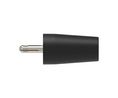 Schutzinger Black Male Banana Connector, 4 mm Connector, Screw Termination, Nickel Plating