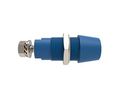Blue Female Banana Connector, 4 mm Connector, Pin Termination, 1.5 kV, Nickel Plating