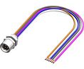 Female 6 way M8 to Unterminated Sensor Actuator Cable, 500mm Ledare