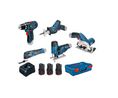 Power Tool Kit, Circular Saw, Drill, Jigsaw, Multi Cutter, Reciprocating Saw 3 Ah DE/FR Type F/E (CEE 7/7) Plug