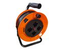 50m 4 Socket Type F - German Schuko Cable Reel Open Reel, 250 V, IP20 50m Black