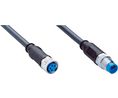 SICK Straight Female 4 way M8 to Straight Male 3 way M8 Connector & Cable, 300mm Ledare