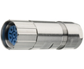 Cirkulärt kontaktdon, M23, Sockel, Rak, Poler - 6, Crimp, Kabelmontering
