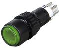Verlichte drukknop Tijdelijke functie 1NO + 1NC 24 V Led Helder groen