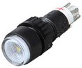 Verlichte drukknop Tijdelijke functie 1NO + 1NC 24 V Led Helder wit