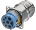 Cirkulärt kontaktdon, M23, Anslutningsdon, Rak, Poler - 8, Crimp, Panelfäste