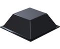 Rubber Feet, Square, 20.5x20.5x7.5mm, 65 Shore A, Black