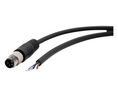 Rundsteckverbinder, M8, Stecker, Gerade, Pole - 4, Gelötet, Kabelhalterung