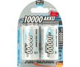 Rechargeable Battery, Ni-MH, D, 1.2V, 10Ah, Pack of 2 pieces