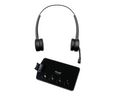 NC Headset with Docking Station, Prime X3, Stereo, On-Ear, Wireless / Bluetooth / USB, Black
