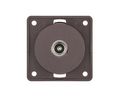 Aerial TV Wall Outlet Matte INTEGRO 1x IEC (Coaxial) Flush Mount Brown
