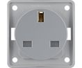 Wall Outlet INTEGRO 1x UK Type G (BS1363) Socket Flush Mount 13A 250V Grey