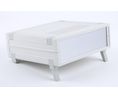 Plastic Enclosure with Air Vents, ABS, 199x224x72mm, Light Grey