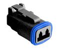 Housing, PX01, Black, Plug, Poles - 2