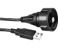 Cable, USB-B Plug - USB-A Plug, 3m, USB 2.0, Black