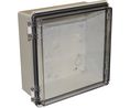 Heavy Duty Hinged Enclosure X8 210x210x100mm Grey / Transparent ABS IP66 / IP67