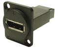 Panel Feedthrough Connector, M3, Plastic Frame, DisplayPort Socket - DisplayPort Socket
