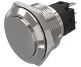 Touche à encastrer, 1CO, Maintenu, Argent, 22mm Contact à souder