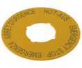 Label for Use with RMQ Titan Series, Arrêt d'urgence - Emergency Stop - Emergenza - Not-Aus