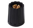 Classic Collet Knob 4mm Black Plastic Without Indication Line