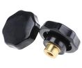 Black Multiple Lobes Clamping Knob, M8, Threaded Hole, M8, Black, Pack of 10 pieces