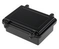 Black Die Cast Aluminium Enclosure, IP67, Flanged, Black Lid, 152 x 112 x 55mm