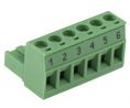Phoenix Contact, 5.08mm Pitch, MSTB 2.5/ 6-ST-5.08 BD:1-6, 6 Way, Right Angle, Pluggable Terminal Block, Plug, Plug-In,