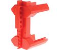 Red 4-Lock Polypropylene Ball Valve Lockout, 7mm Shackle, 63.5mm Attachment