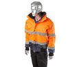 300D Industry High Visibility Orange Men Hi Vis Bomber Jacket, 2XL