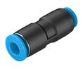 Liitin, Paineilma, Messinki, 34.4mm, Ø6 mm, työntöliitin, 10 kappaleen pakkaus