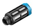 Silencer, Polyacetal Housing, Compressed Air, G1/8", Male Thread, Polyethylene