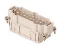 GWconnect Push-in Terminal Insert Male 16-Pole 16A Numbered 1-16 Silver (Ag) Plated Contacts Size 16B 77x27