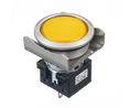 Lampe témoin 24V AC / DC Fixe Jaune Borne à soudure/onglet