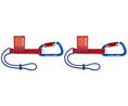 Adapter Strap with Carabiner, 2 Pieces, Red / Blue