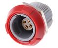 Circular Connector, 4 Contacts, Panel Mount, Socket, Female, IP50, Redel P Series
